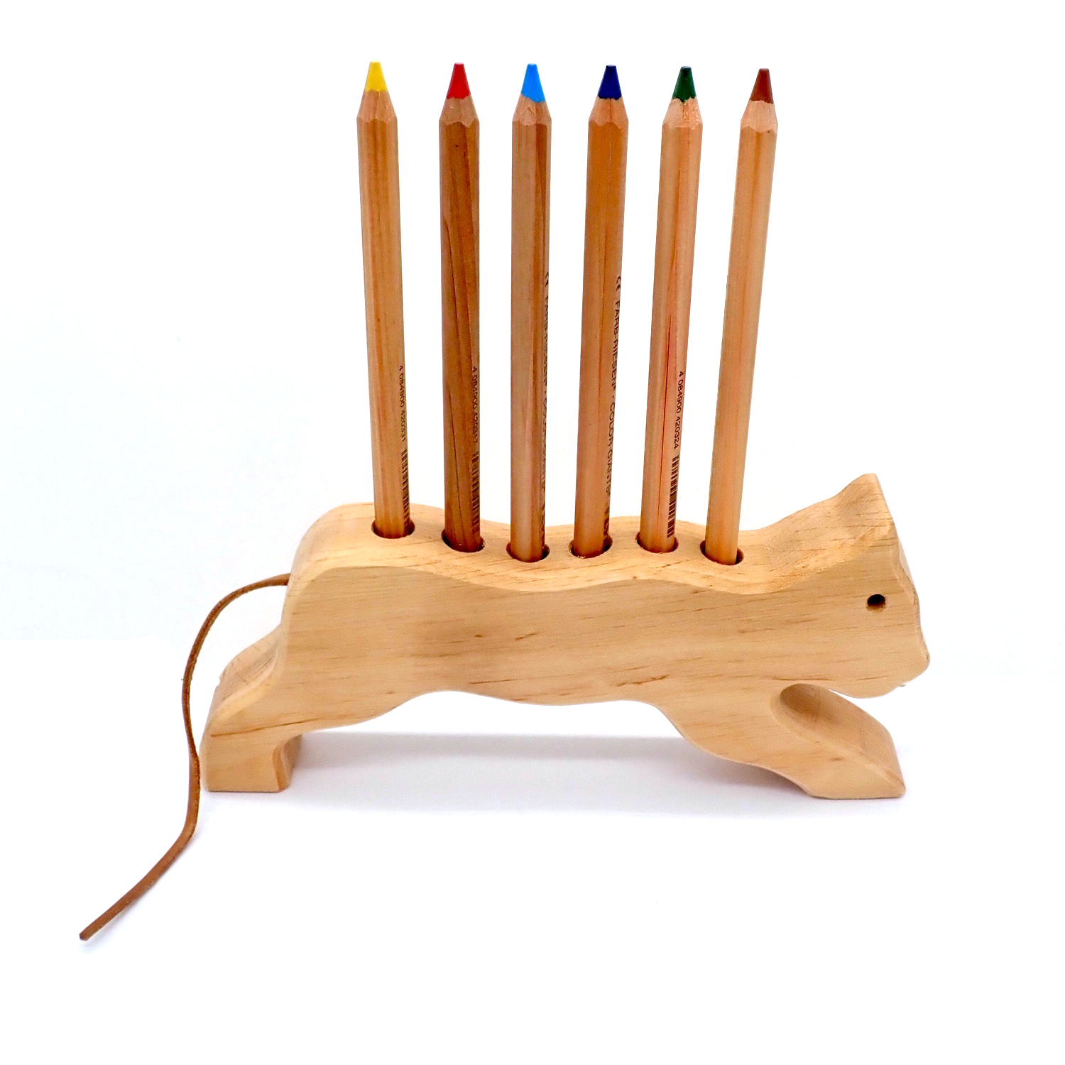 wooden pencil stand