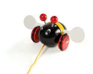 The brio Pull along bee meets string safety testing!