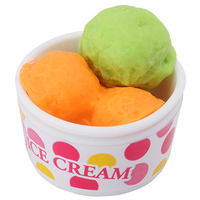 Iwako - Eraser - Ice Creams (Ice cream cup orange/green)