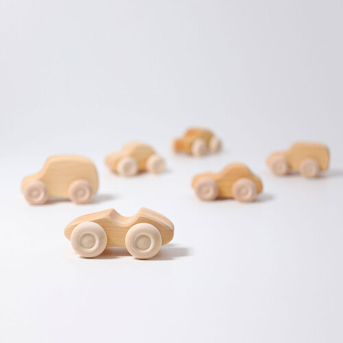 Grimms - Natural Wooden Cars (Set of 6)