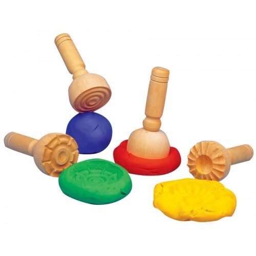 Wooden Dough Stampers (Set of 4)