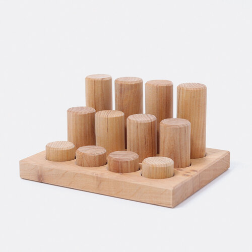 Grimms - Stacking Game Small Rollers (Natural)
