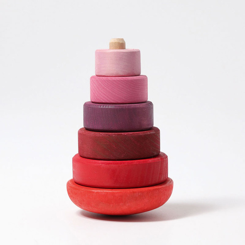 Grimms - Wobbly Stacking Tower - Pink