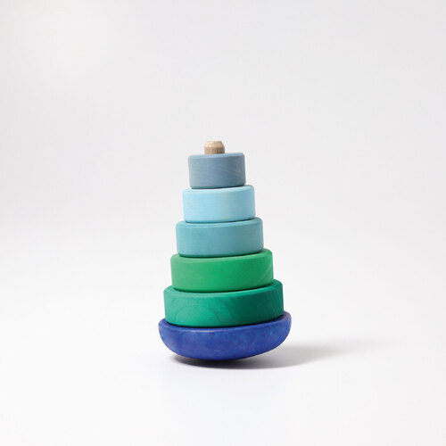Grimms - Wobbly Stacking Tower - Blue