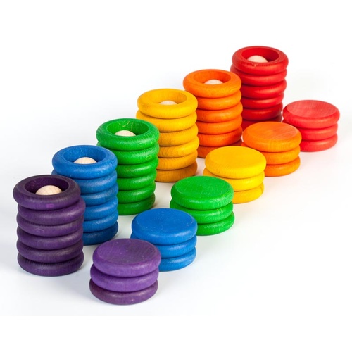Grapat - Nins, Rings and Coins (Rainbow Colours)