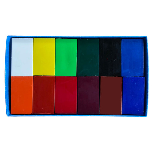 Stockmar - 12 Block Crayons (with Black) in Cardboard Box