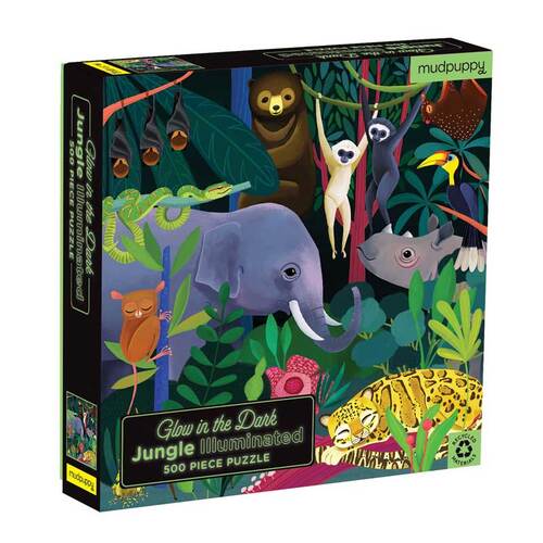 Mudpuppy - Glow in the Dark Jungle Puzzle (500 pieces)