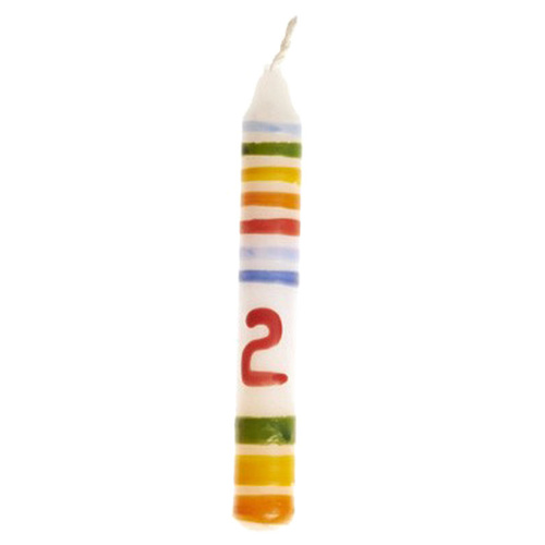 Gluckskafer - Birthday Candle Stripe Number 2