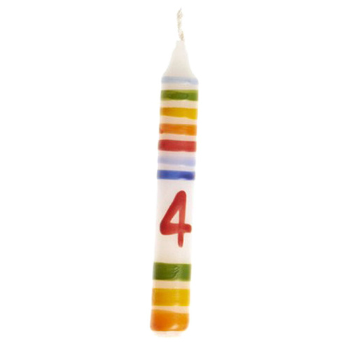 Gluckskafer - Birthday Candle Stripe Number 4