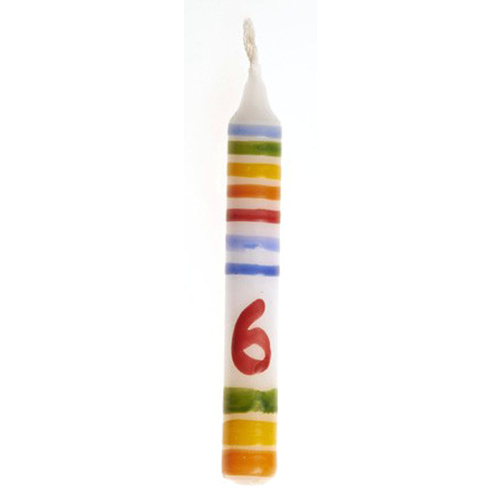 Gluckskafer - Birthday Candle Stripe Number 6