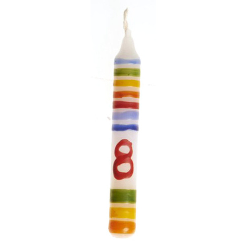Gluckskafer - Birthday Candle Stripe Number 8