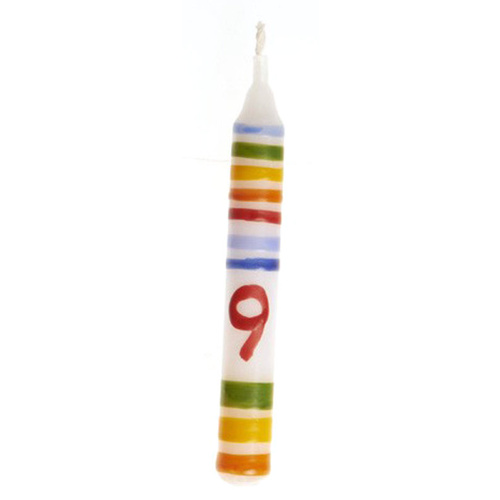 Gluckskafer - Birthday Candle Stripe Number 9