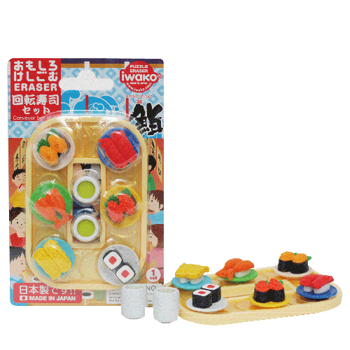 Iwako - Puzzle Eraser Pack - Sushi Train 
