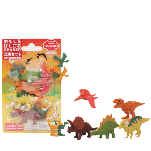 Iwako - Puzzle Eraser Pack - Dinosaurs