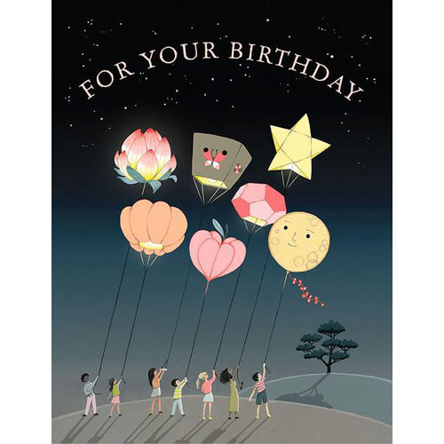 Foil Card - Lanterns Birthday