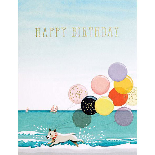 Foil Card - Splashing Dog Birthday 