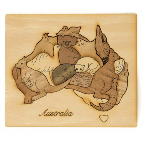 Australian Animals Wooden Puzzle (Single Layer Small)