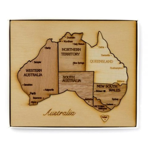 Australia States Wooden Puzzle (Single Layer) Small